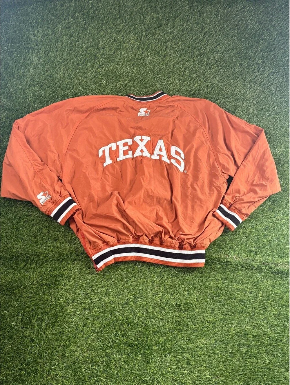 Starter 90s Orange Nylon Pullover Windbreaker, Unisex Adults size M